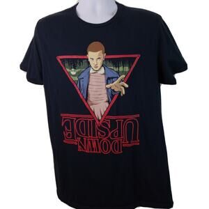 Official Netflix Loot Crate Stranger Things Eleven Upside Down Black T-shirt L
